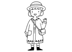 漂亮小姐姐簡筆畫圖片